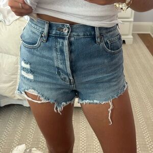 PacSun Light Blue Distressed Jean Shorts